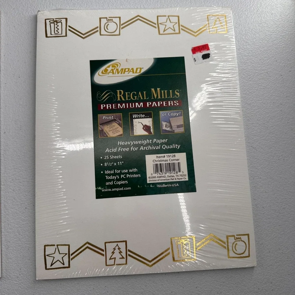 Vintage Holiday Specialty Letterhead Papers Laser Inkjet Printer Retro Christmas